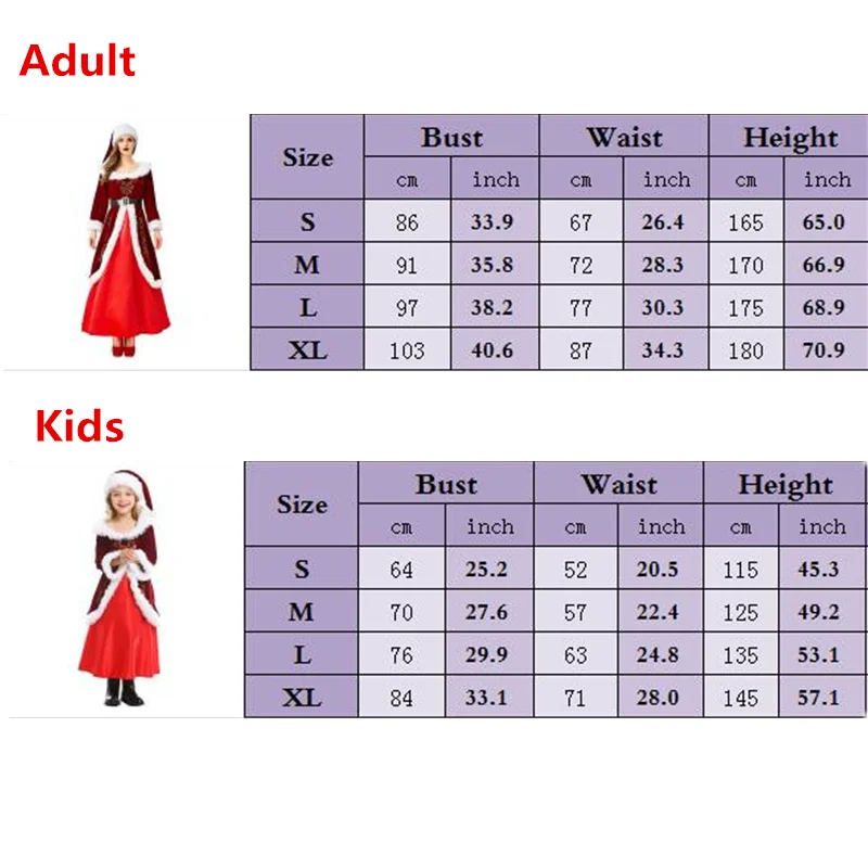 Новогоднее платье для женщин и детей; Рождественский маскарадный костюм Санта-Клауса из кораллового флиса; бархатная шапка с поясом; Униформа; Рождественская Королева; представление