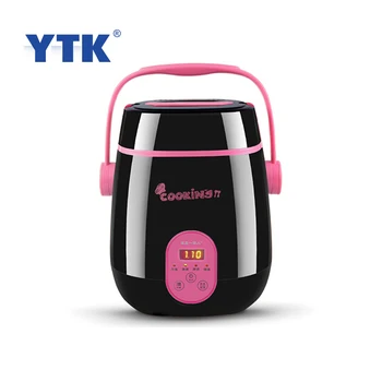 

YTK 1.2L Household Mini Rice Cooker ntelligent Portable Heating Bento Box Stainless Steel Steamer Kitchen Utensils
