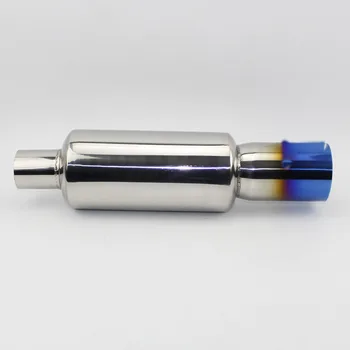 

Free shipping High quality Car Exhaust pipe Universal vertical drum car exhaust pipe exhaust drum sound Output 89mm tail pipe