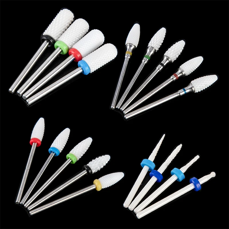 Dmoley-broca de clavo de cerámica para manicura eléctrica, brocas de carburo de tungsteno, máquina fresadora, cortador de uñas artístico, accesorio de equipo