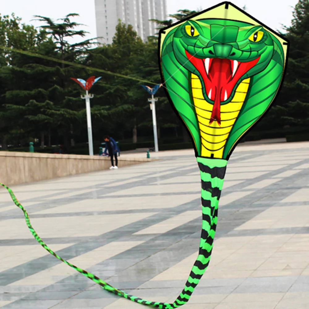 

8M/15M Snake Kite Single Line Flying Kite Outdoor Sports Fun Toy with Handle with 30 String Camping Flying Kite