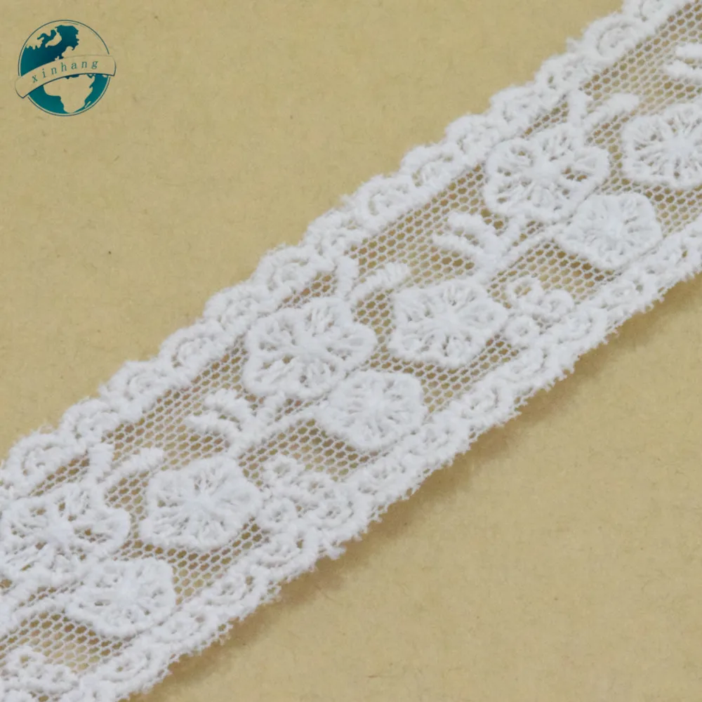 3cm Wide Cotton Embroidery Lace Sewing Ribbon Guipure Trim Wedding Decoration DIY Doll Dress Garment Accessories Lace Edge#4027