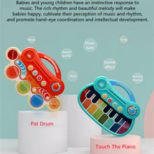 Jouets musicaux éducatifs éducatifs et amusants, 8 histoires, Interaction amusante, éclairage à touches douces, jeu automatique, Puzzle pour bébé, cadeau