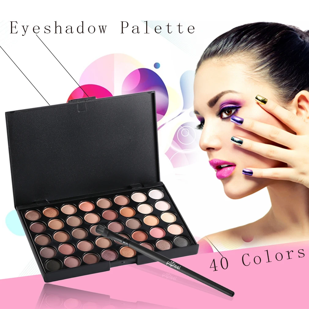40 Colors Set Women Facial Cosmetic Makeup Eyeshadow Palette Personal Eye Shadow Cosmetic Tools With Brush top quality