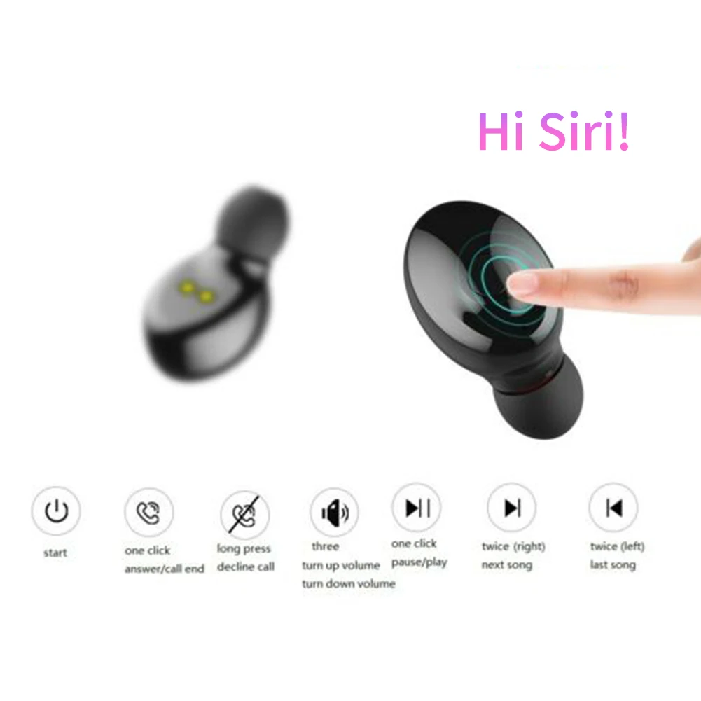 Bluetooth-наушники с защитой от пота, английская автоматическая зарядка от аккумулятора, стерео эргономичная Беспроводная двойная Спортивная шумоподавление