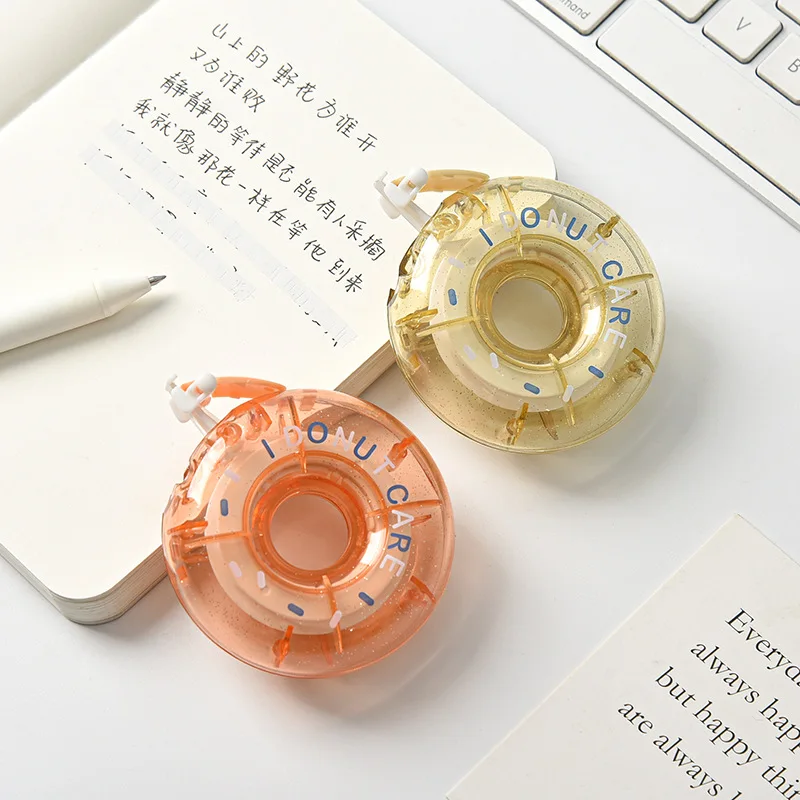 

Donut Correction Tape Transparent White Out Corrector Simple Candy Color Correction Decorative Korrekturband Office Shool Supply
