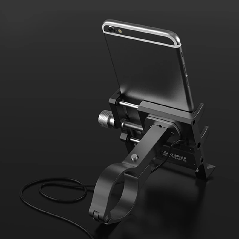 Gub алюминиевый сплав мотоцикл E-Bike держатель для сотового телефона Usb зарядное устройство велосипедный держатель для телефона кронштейн для 4-6,7 дюймов сотовый телефон