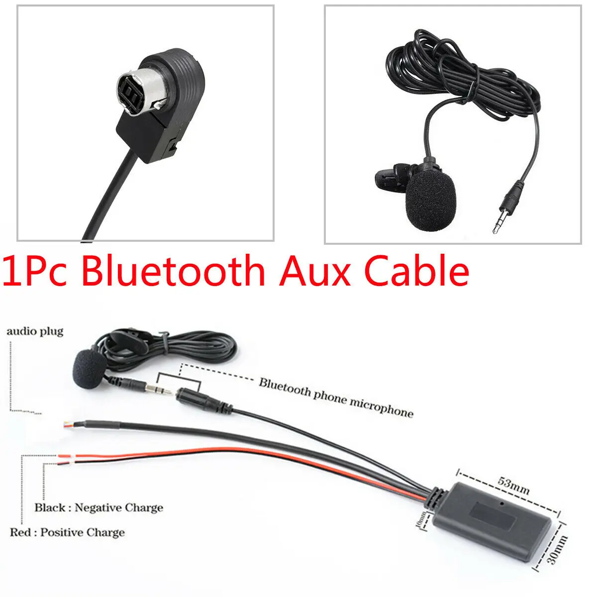 Версия 5 0 Bluetooth AUX кабель для альпийских/JVC Ai-NET KCA-121B Stereo заменяет детали микрофона 1