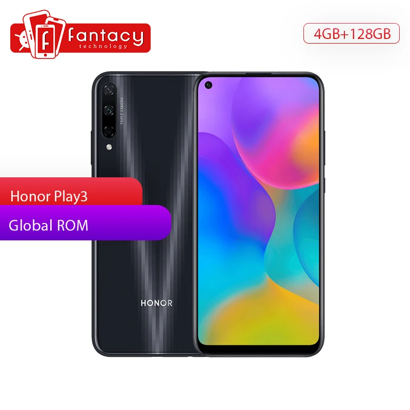 

Global ROM Honor Play 3 4GB 128GB Smartphone 6.39'' Full Screen Kirin 710F 4000mAh Face Recognition 48MP Camera Multi-Language