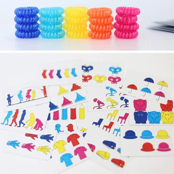 

Funny Card Game Family Indoor Outdoor Board Color Logic Parents Children Portable Rings Up Home Early Education Gift Finger Hand