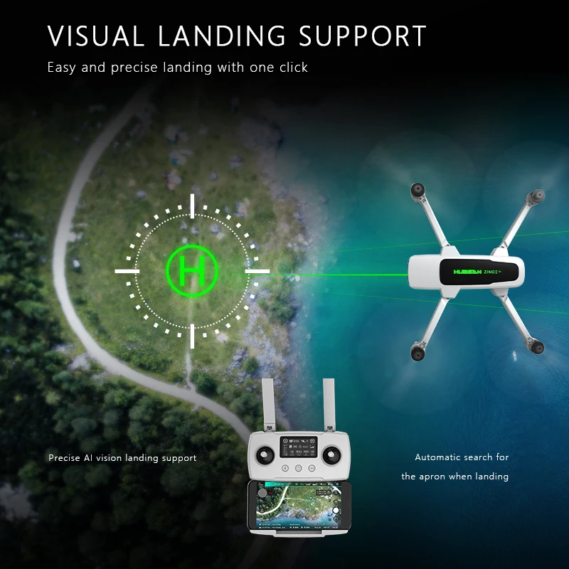 Hubsan Zino 2 Plus + GPS Drone with 4K 60FPS UHD WiFi FPV Camera Quadcopter 3-Axis Gimbal 9KM 35 Minutes Dron Vs SG906 2 MAX