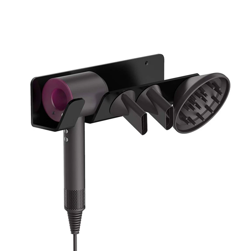 Держатель для фена, настенный держатель, совместимый с Dyson, фен для волос из нержавеющей стали, сушилка для волос, органайзер для хранения