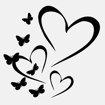 

Fashion Car Stickers and Decal Romantic Love Heart Butterfly Vinly Accessories PVC 15cm X 15cm Headlight Motorcycle Decal