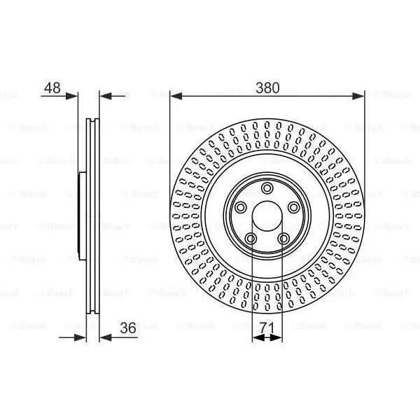 Диск тормозной передний Jaguar XF/XJ/XK 09 BOSCH 0 986 479 755