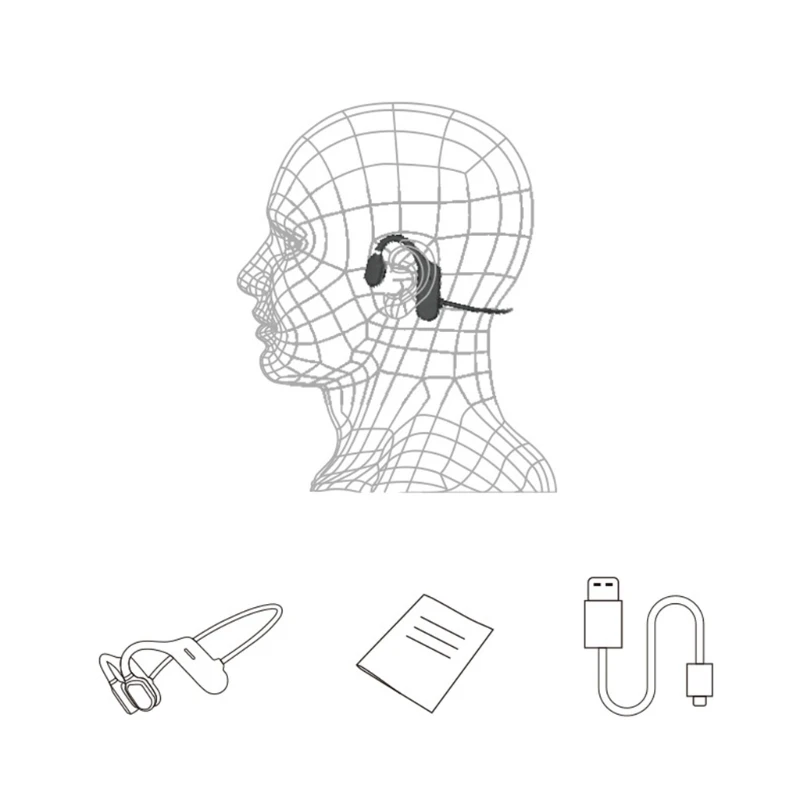 Bone Conduction Earhook Earphone Wireless Bluetooth 5 0 Open Headset Handsfree Calls Business Driving Stereo Headphone
