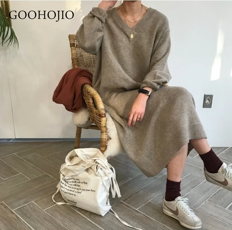 

Осень-зима 2020, плотное платье-свитер с коротким рукавом-фонариком и V-образным вырезом, меховое платье, женское свободное мини-платье, женское шикарное прямое платье