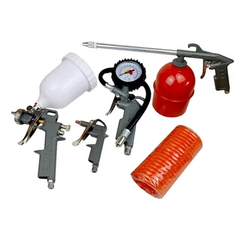 

5pcs Set Air Compressor Tool Gravity Spray Blow Tyre Inflator Dust Remove Hose