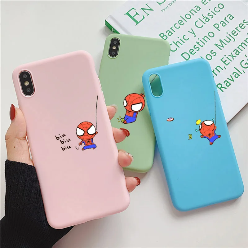 Костюм Человека-паука, костюм Железного человека, чехол с принтом Marvel для Xiaomi Mi 9 8 Pro SE Lite 6 Plus A1 A2 A3 силиконовый чехол для мобильного телефона чехол мягкий чехол на заднюю панель