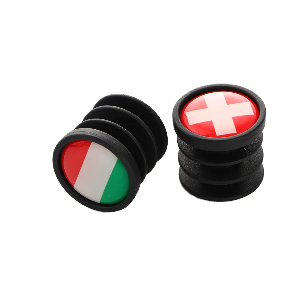 National Flag Bike Handlebar Plugs 1 Pair MTB Mountain Road Bike Bicycle Grips End Cap