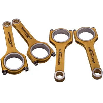 

Connecting Rods For VW Golf MK4 Gti 1.8T 19mm Pin 144mm 4340 Racing H Beam Titanizing conrods TüV Certification ARP 2000 Bolts