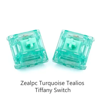 

2pcs/4pcs/10pcs Green Robin Zealpc Turquoise Tealios Transparent Switch for Customized Mechanical Keyboard Linear switches 63.5g