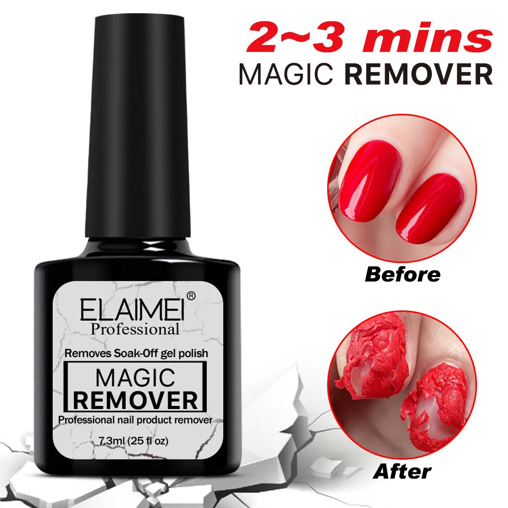 ELAIEMI 7,3 мл; Гель-лак для ногтей лак для полировки Burst Magic Remover УФ Блестящий лак для ногтей Очиститель УФ-гель для ногтей обезжириватель жидкость удаляет липкий слой