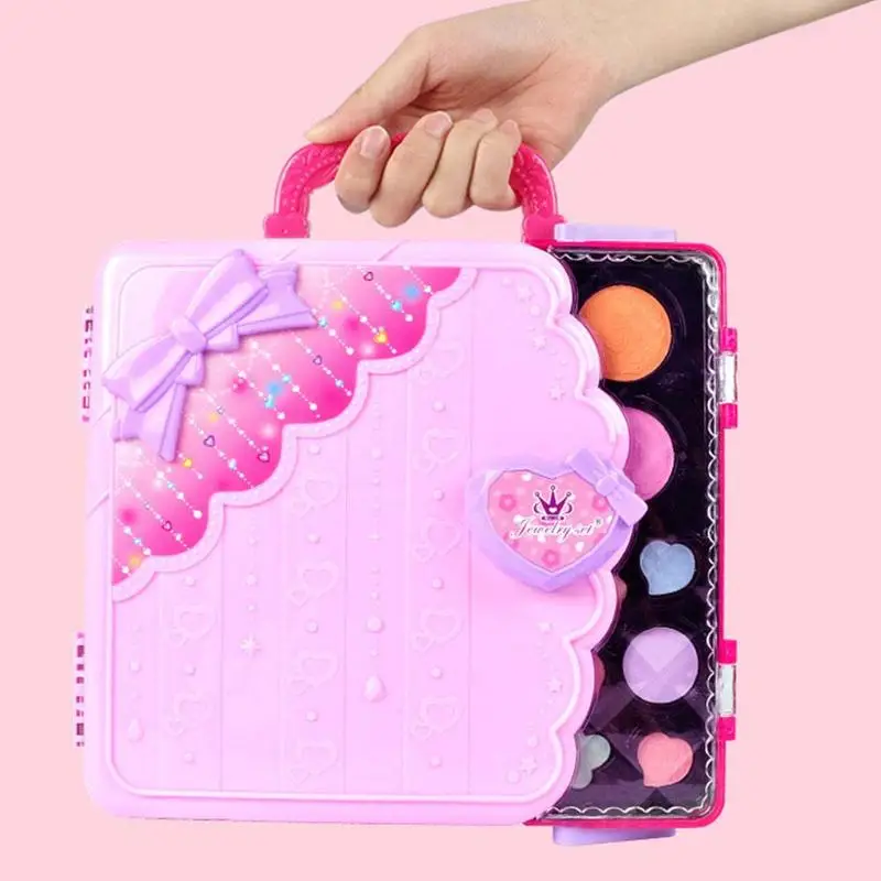  Girls Lighting Painting Board Makeup Box Toy Multi-function Portable Safety Beauty Pretend Play Chi