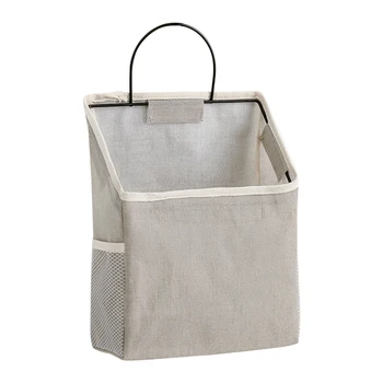 

With Hook Dorm Room Toys Organizer Phone Holder Cosmetic Pouch Wall Hanging Book Magazine Wardrobe Simple Storage Bag Bedroom