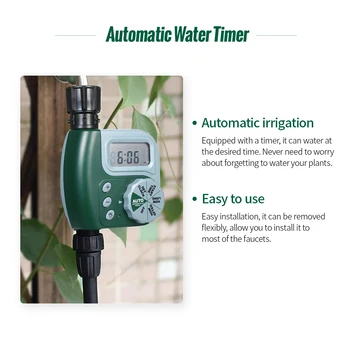 

Hot Automatic Water Timer Garden Irrigation Controller 1-Outlet Programmable Hose Faucet Timer Garden Automatic Watering Device