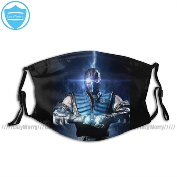 

Sub Zero Mouth Face Mask Sub-Zero Mortal Kombat Facial Mask Cool Kawai with 2 Filters for Adult