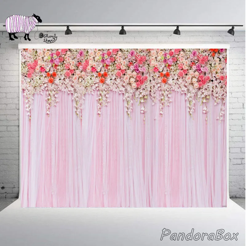 Vinyl Background Newborn Baby Photo Shoot Studio Valentine's Day Simulation Floral Wall Backdrop Props for New born Baby Photogr