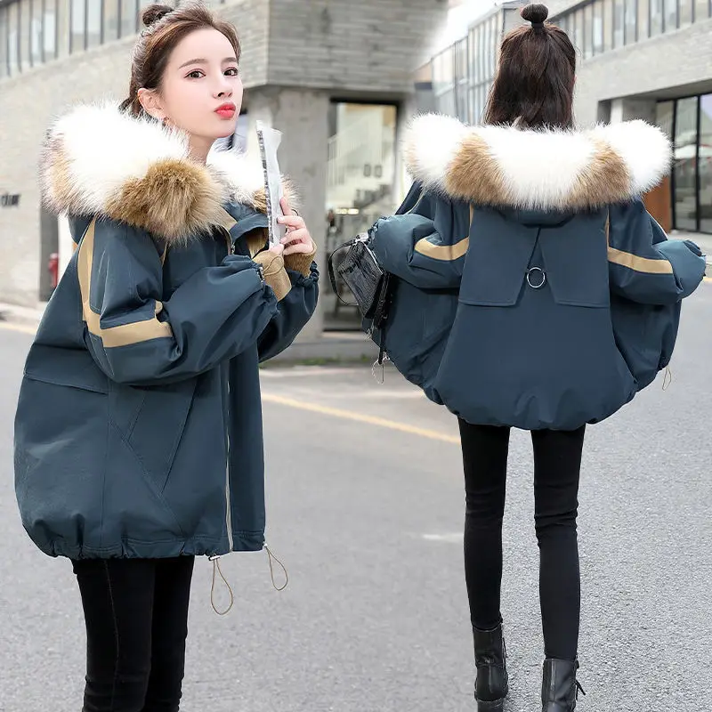 

Winter Jacket Women Hooded Fur Collar Parkas Casual Short Winter Clothes Women Plus Size Women Coats and Jackets Parkas Mujer
