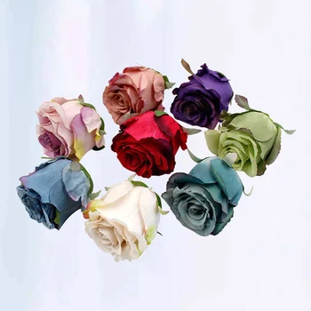 

24pcs Simulation Flowers Silk Flowers Artificial Rose Bouquet for Home Bridal Wedding Party Festival Decor (Randow Color)