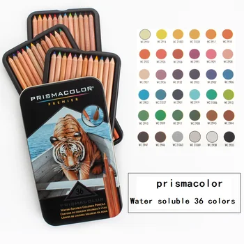 

Prismacolor 36 colors soluble colored pencils Drawing Sketch Colour Pencil art School Supplies secret garden Pencil tin box