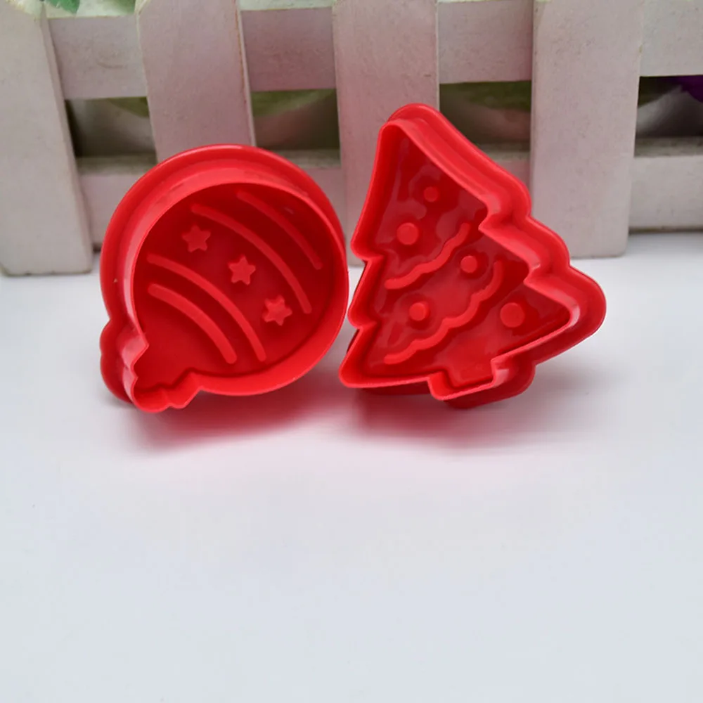 4 шт./упак. для выпекания печенья Форма для выпечки 3D печенья резец плунжера DIY пресс-формы для выпечки, рисунок «Имбирный пряник» Дом Рождественская формочки для печенья