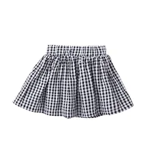 9 months to 6 years Old; летняя клетчатая юбка принцессы трапециевидной формы для маленьких девочек; модная повседневная хлопковая детская одежда для малышей