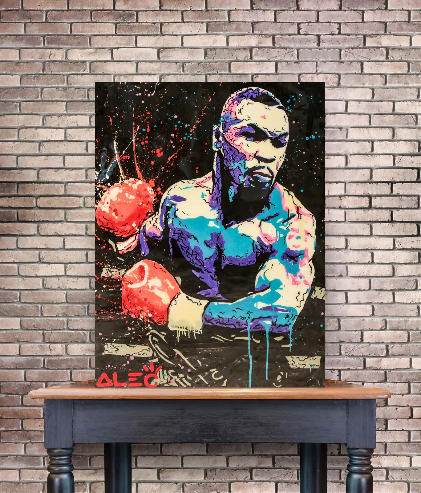 Alex Monoplys "Boxing Mike Tyson" Abstract Wall Art Pittura A Olio Poster Canvas Painting Print For Living Room Home Decor