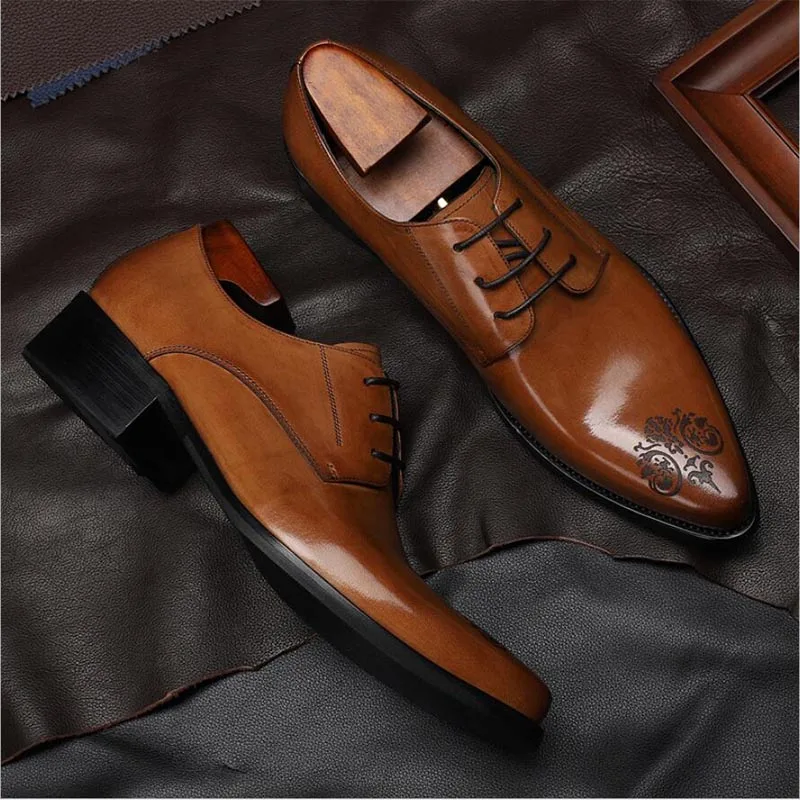 Sipriks Mens Wedding Shoes Pointed Derby Dress Shoe British Italian Handamde Business Career Gents Suit Social Leisure Flat