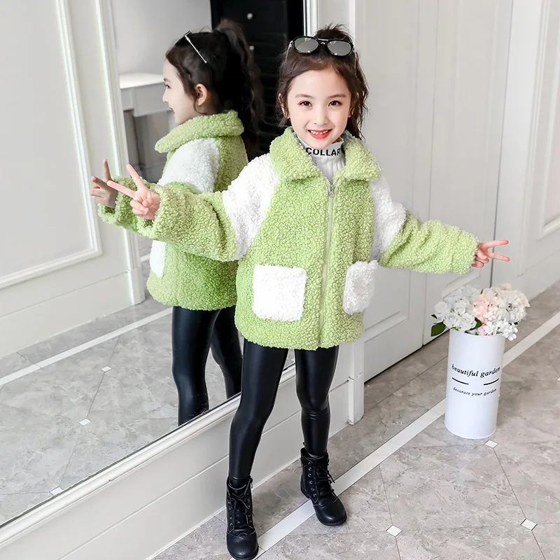 New fashion children girls Winter Soft Fur Coat jacket Thick Warm Kids Girl Coats Clothes