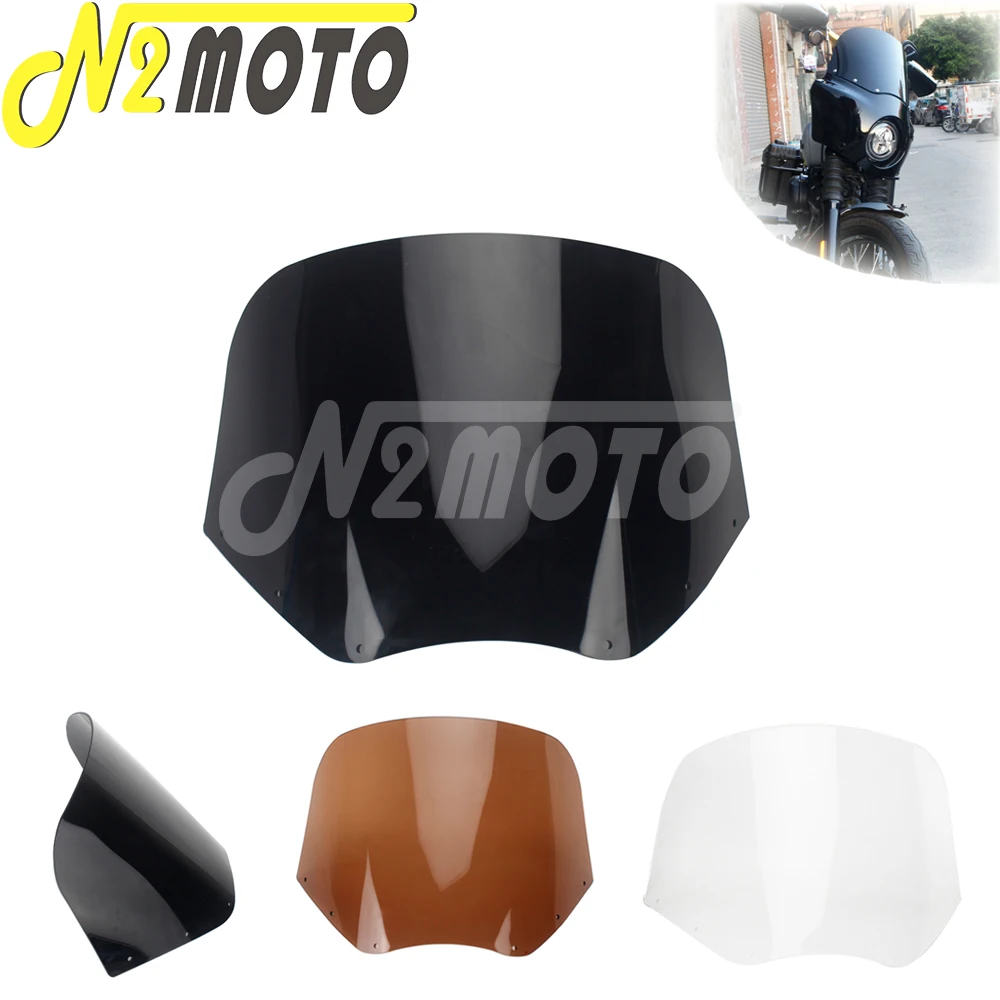 Ala Del Parabrezza Della Carenatura Del Parabrezza Del Motociclo 11 ''Per Harley Dyna Low Rider Street Bob Super Glide Softail Low Rider 2006-2021