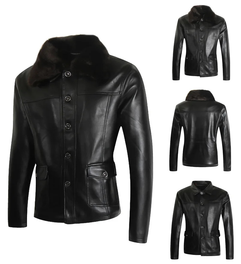 

2020 Korean-style-Style Multi-Zipper Design Casual Versatile Korean-style Cable-Stayed Fold-down Collar Deconstructable Fur Coll