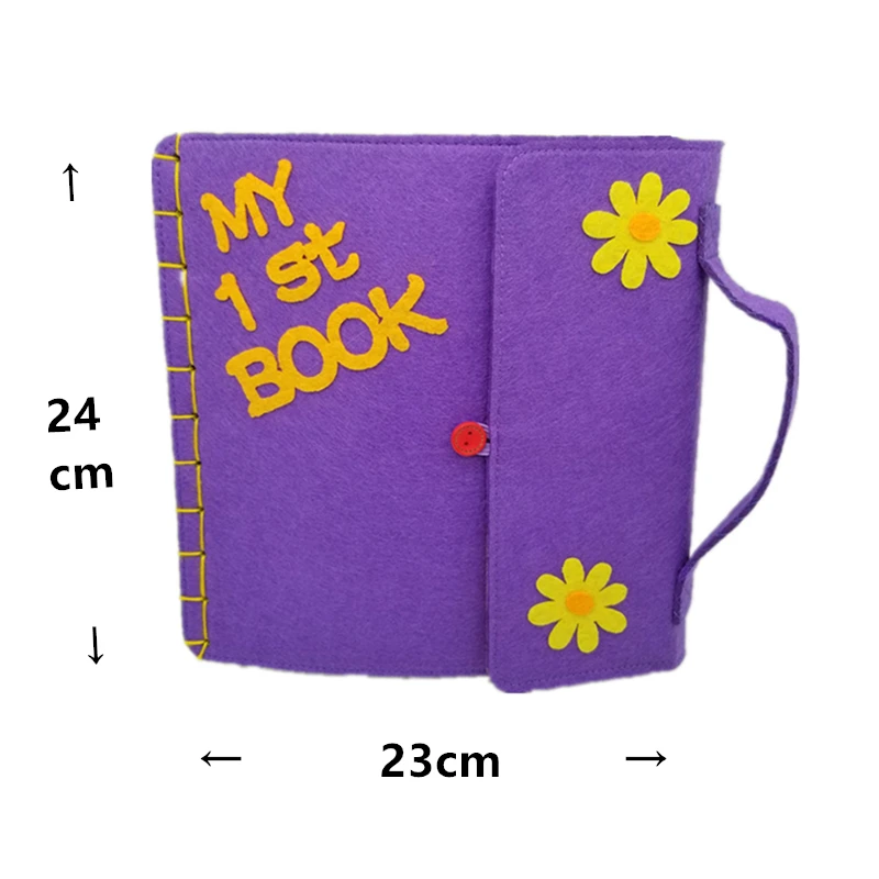 Libro educativo per Bambini per Imparare la Vita e l/’Infanzia A in Tessuto Non Tessuto Realizzato a Mano libelyef Montessori