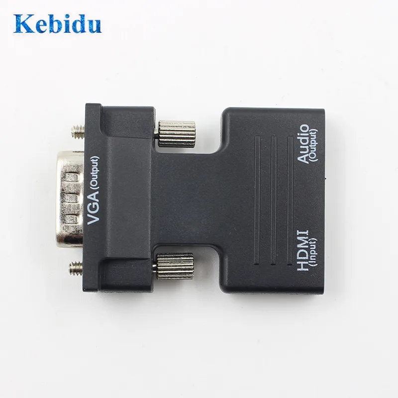 KEBIDU HDMI для VGA/3,5 мм аудио разъем конвертер адаптер Женский Для мужчин Высокая точность HD 1080p Аудио Видео сигнала