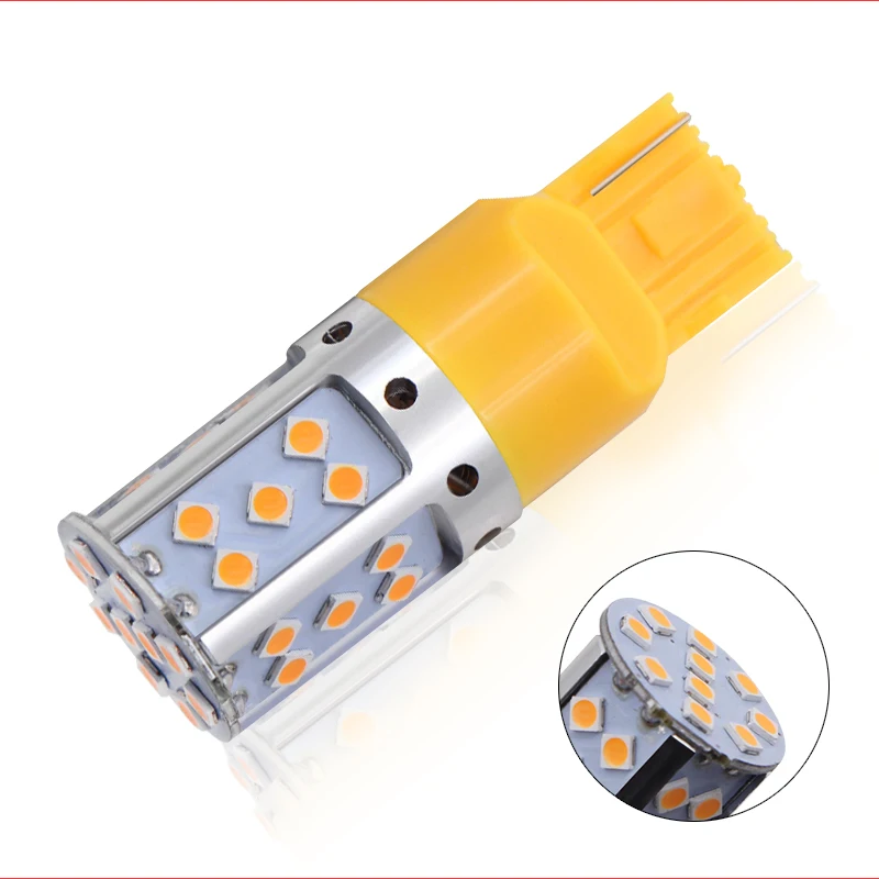 2 шт. T20 7440 W21W светодиодный светильник автомобильный сигнал поворота 3030 35 SMD светодиодный светильник высокой мощности Canbus Автомобильный задний светильник автомобильные аксессуары DC 12 В