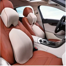 1 комплект 2 шт. опоры сидений автомобиля задний Поясничный Подушка и подголовник подушка для шеи Подушка с эффектом памяти драйвер для нижней части спины Ортопедическая подушка