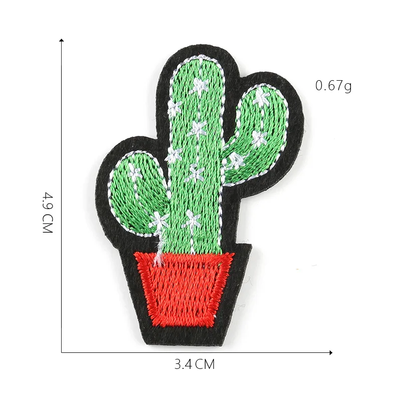 Кактус железа на патчи для одежды наклейки "растения" полосы аппликации на одежду суккуленты вышивка значки@ G