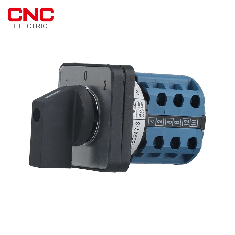 CNC 1PCS 선택기 로터리 스위치 5-20A 220V 범용 전환 스위치 3 위치 3 노트 전기 모터 반전 스위치