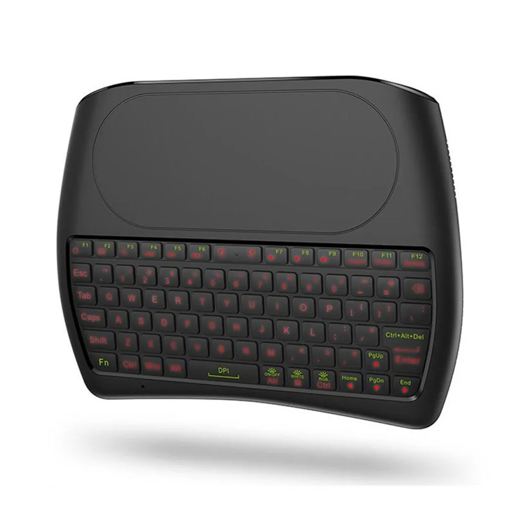 Лучшие продажи продуктов D8 Pro Plus i8 Мини Беспроводная клавиатура английская версия с тачпадом 2 для Носимых устройств дропшиппинг