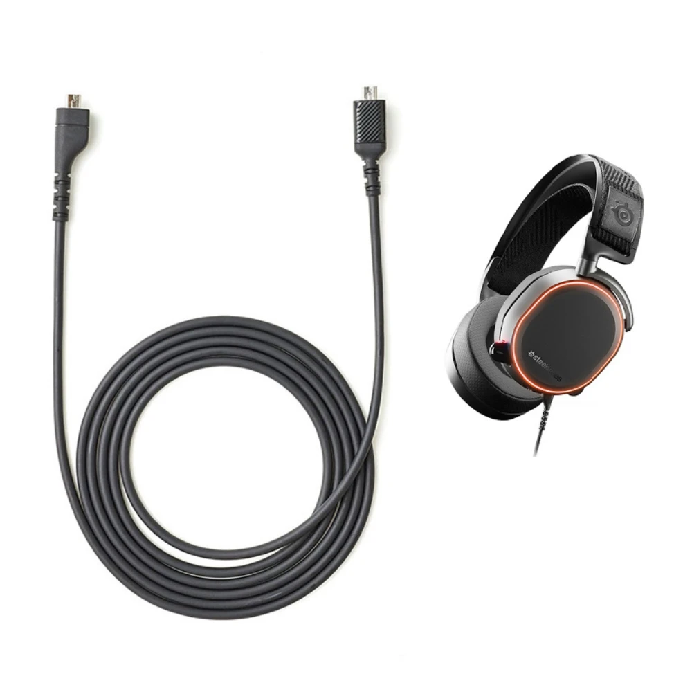 Placa de Som Cabo para Steelseries Arctis Pro Fone de Ouvido Jogos Fone de Ouvido Cabo Adaptador Cabo de Áudio
