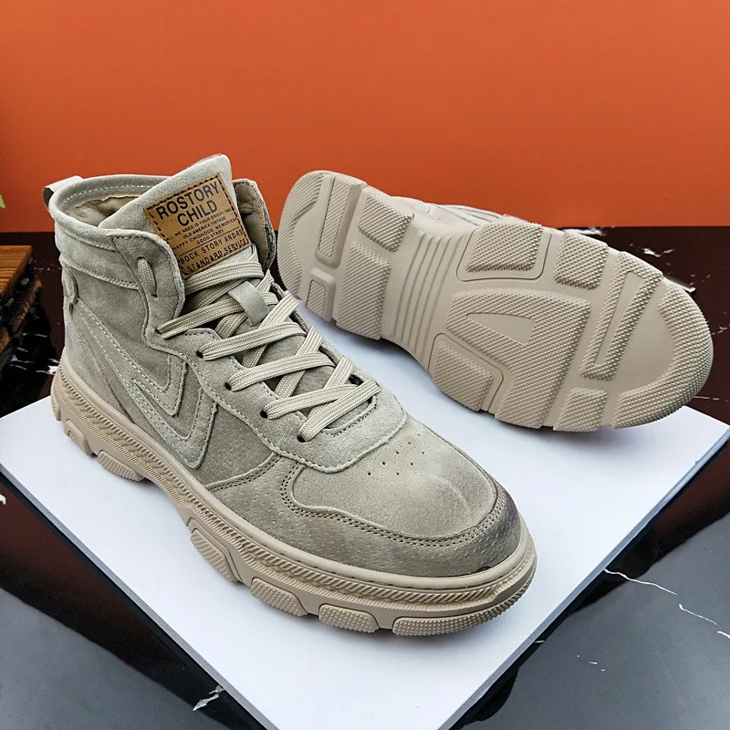 

A Tough Guy Martin Boots Male Genuine Leather Autumn And Winter Down In In High Help Work Clothes Boots England Classic Boots